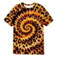 thumbnail image 4 of YUEHUA Kids Tie Dye Shirt Short Sleeve Hippies 3D Printed Graphic Tees Tie-Dye Crewneck T Shirts for 4-16 Years Boys Girls Children, 4 of 4