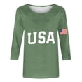 thumbnail image 5 of MEICHEN 250 Anniversary USA Shirts for Women American USA Print 250th Birthday T Shirts 1776-2026 3/4 Sleeve July 4th Tops, 5 of 5