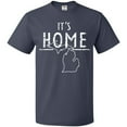 thumbnail image 3 of Inktastic It's Home- State  of Michigan Outline Distressed Text T-Shirt, 3 of 5