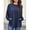 Navy Blue, variant on Fancyglim Plus Size Sweatshirts for Women Crew Neck Tops Long Sleeve Oversized Fleece Shirts with Pockets Thumb Holes Khaki 2XL
