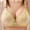 thumbnail image 3 of Womens Sports Bra Convertible Bra Feature V-Neck Full-Figure Bra Style W-839 Yellow XXL, 3 of 5