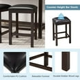 thumbnail image 4 of Juiluna 4-piece Table Chair Set Built-in USB Port Space Saving Design Furniture Set with 3 Stools Perfect for Small Apartments Studios, 4 of 9