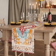 thumbnail image 2 of Vintage Ethnic Short Table Runner 60 Inches Long,Boho Tribes Modern Orange Middle Century Cotton Linen Table Runners Dresser Scarves,Tabletop Scarf Furniture Cover for Home Dinner Party Decor 13"x60", 2 of 8