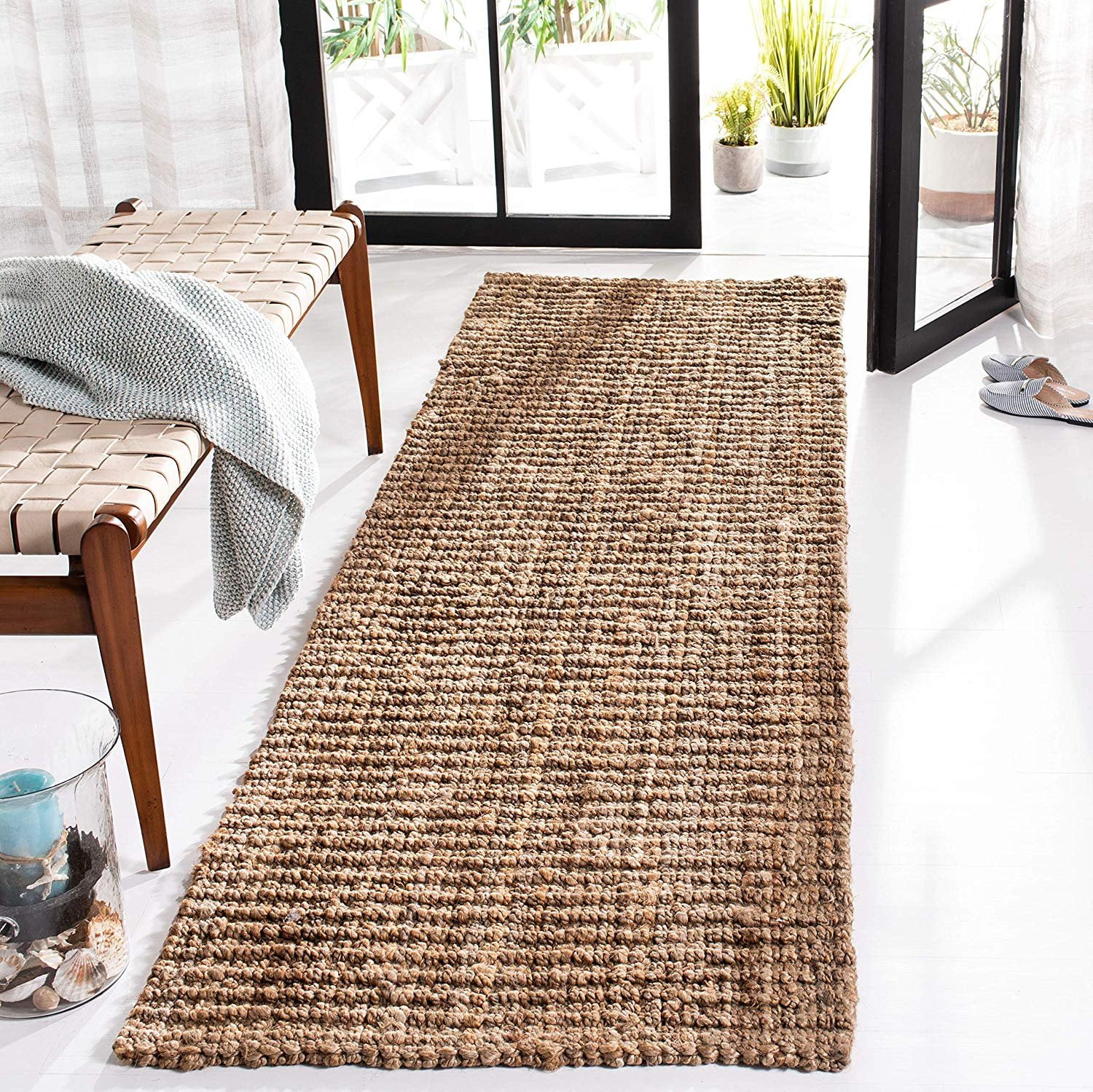Safavieh Natural Fiber Collection NF447A Hand Woven Natural Jute Runner
