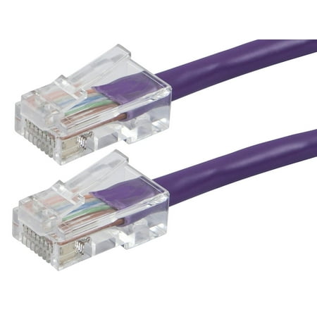 - Monoprice Cat6 Ethernet Patch Cable - 3 Feet - Purple, RJ45, Stranded, 550Mhz, UTP, Pure Bare Copper Wire, 24AWG - Zeroboot Series