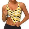 thumbnail image 3 of Balery Cute Duck With Black Glasses Sujetadores deportivos con espalda cruzada para mujer, acolchados, sin costuras, de alto impacto, ideales para yoga, gimnasio, entrenamiento y fitness.-XX-Large, 3 of 8