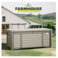 thumbnail image 2 of 120 Gallon Large Outdoor Storage , Waterproof Cushion Storage with Lockable Lid for Patio, Pool Supplies, Garden Tools, Resin, Taupe, 2 of 8