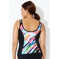 thumbnail image 2 of Swimsuits for All Women's Chlorine Resistant Sweetheart Zip Front Tankini Top, 2 of 5