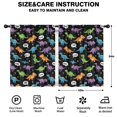 thumbnail image 2 of Blackout Kids Curtains,Black Cartoon Dinosaurs Speech Bubbles Pattern Childrens Insulated Curtains Set Of 2,Bedroom Essentials,Toddler Room Decor 42"x54", 2 of 5