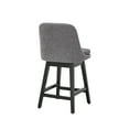 thumbnail image 4 of MINCETA Counter Stools,26" 360 Free Swivel Bar Stools,Modern Counter Height Bar Stools with Upholstered,Wooden Barstool for Kitchen Island and Counter Height,1 Pieces,Performance Fabric in Gray, 4 of 5