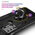 thumbnail image 6 of for Motorola Moto G Play 2023 6.5-inch Phone Case, Impact Resistant Metal Ring Magnetic Support Kickstand Drop Protector Cover for Motorola Moto G Play 2023 6.5-inch,Black,For Moto G Play 2023, 6 of 15