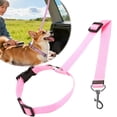 thumbnail image 2 of Qyaukm Pink Pet Car Safety Belt, Adjustable Vehicle Dog Leash with Shock Absorbing Bungee, Heavy-Duty Seat Belt Tether Clip for Back Seat Travel, Reflective for Night Visibility, 2 of 9
