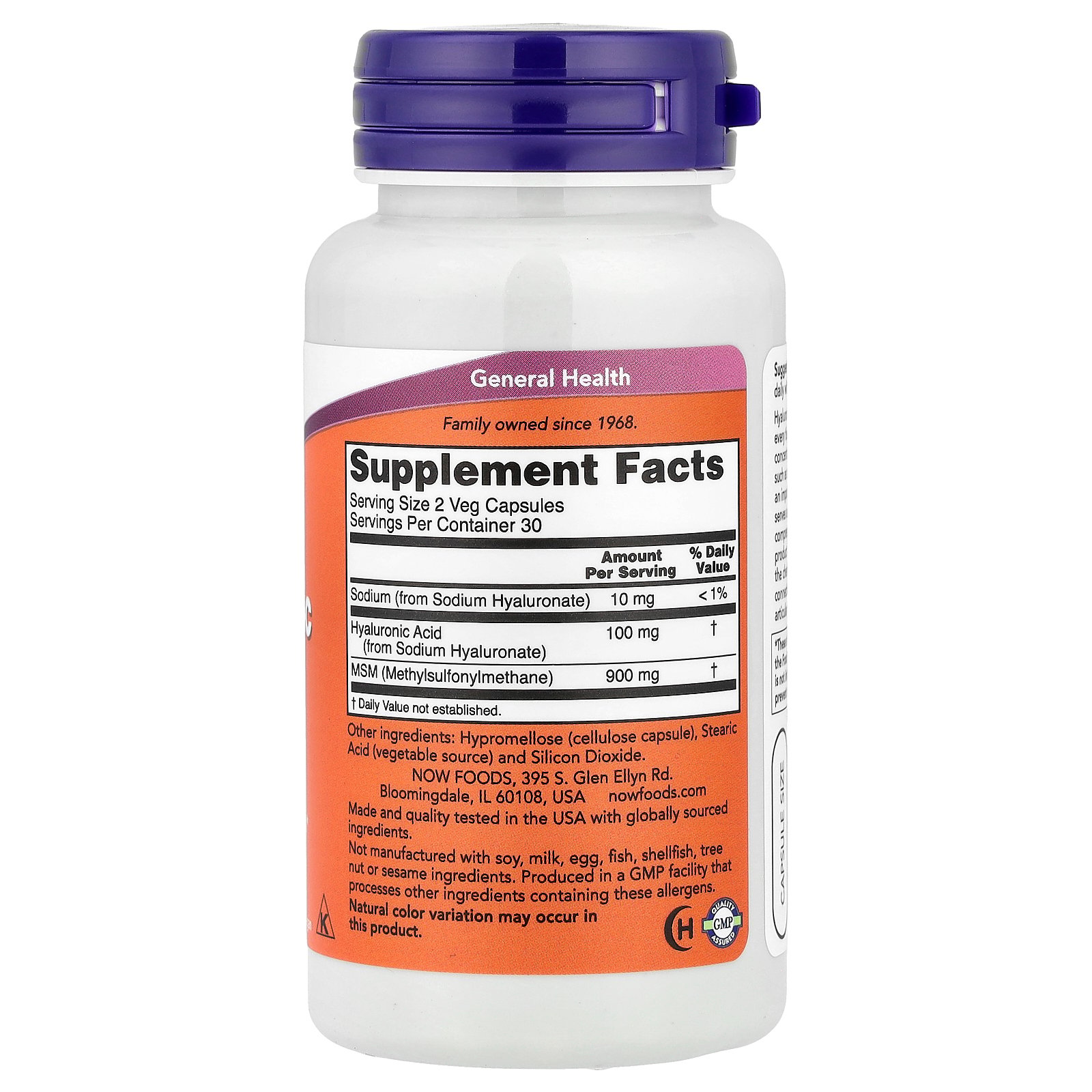 thumbnail image 4 of NOW Foods Hyaluronic Acid, 50 mg, 60 Veg Capsules, 4 of 4