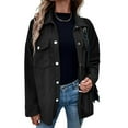 thumbnail image 2 of Futezty Womens Knit Long Shacket Jacket Oversized Casual Blouses Button Down Collared Dressy Shirts, 2 of 5