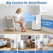 KISSAIR 8000 BTU Ashare Portable Air Conditioner, 4-in-1 AC Unit with Fan, Cool and Dehumidifier, Sleep Mode, Remote Control, for Rooms up to 350 Sq Ft