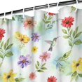 thumbnail image 3 of Pioneer Flower Floral Print Pattern Shower Curtain 84"x72", Bathroom Decorative Shower Curtain Set with 12 Hooks, Waterproof Washable, 3 of 6