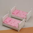 thumbnail image 3 of Decoración de cama de doble capa en miniatura Suministros de dormitorio Coleccionables Regalos multipropósito Modelo de cama de simulación 1:12 para Hugo Literas en miniatura, 3 of 8