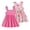Pink, variant on 18 Months Baby Girls Dress 24 Months Girls 2PCS Sleeveless Dress Infant Girls Summer Floral Dress Toddler Girls Solid Color Dress Orange