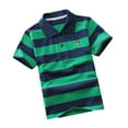 thumbnail image 1 of MIASHUI Boys Tops Short Sleeve Striped Shirt Button Closure Fashion Comfortable Soft Fabric for Kids, 1 of 3