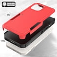 thumbnail image 5 of Allytechgroup Compatible for Apple iPhone 15, Rugged Shockproof Military Grade Protection Dual Layers Hard PC TPU Phone Case for iPhone 15, Red, 5 of 5