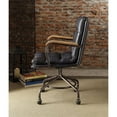 thumbnail image 4 of Scranton & Co Modern Leather Swivel Office Chair in Vintage Blue, 4 of 5