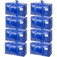 thumbnail image 1 of Bolsas de mudanza TICONN extra grandes, paquete de 8 con cremalleras y asas, 1 of 7