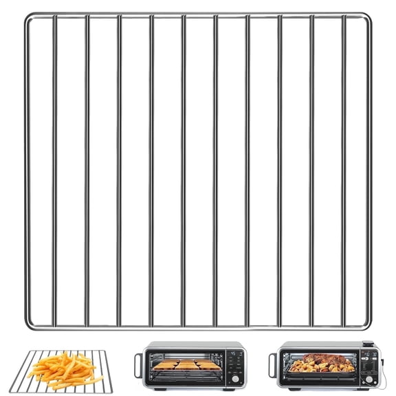 Air Fryer Wire Rack for Ninja Foodi 13 in 1 SP351 SP301 Air Fry Toaster Oven, 13.5''×12.3'' Air Fryer Replacement Parts Accessories Grill Racks Tray