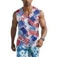 thumbnail image 4 of Vamuko 250 Anniversary Usa Shirts Man American Flag V Neck Usa Flag Tanks 1776 Graphic Novelty Tank Top Independence Day Striped Tshirts Red 2XL, 4 of 8