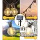 thumbnail image 2 of LED Outdoor String Lights: 15M Solar Fairy Lights Outdoor 3 Modes with G40 LED Bulbs IP65 Waterproof Outdoor Lamp String Lights for Garden Patio Wedd, 2 of 5