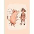 thumbnail image 2 of Advertisement 19x24 White Modern Wood Framed Museum Art Print Titled - Pigs and Pork: Pig on Hind Legs and Little Girl, 2 of 4
