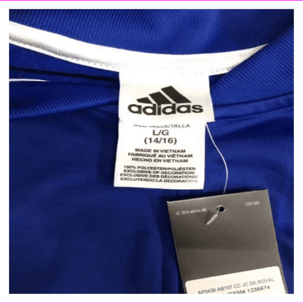 Adidas Youth Separates Training Track Zip Jacket L (14-16)/Royal Blue - Walmart.com