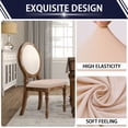 thumbnail image 6 of 4 Pack Beige Chair Seat Covers for Dining Room, Removable Washable Anti-Dust Kitchen Chair Protector Slipcovers, Dinning Upholstered Office Chair Seat Cushion Slipcovers Protectors, 6 of 10