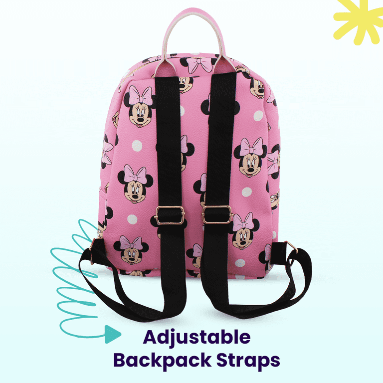 Disney Minnie Mouse with Dots Mini PU Leather Backpack Purse  display picture 2