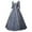 Grey, variant on Elegant Women's Retro Style Solid Color Long Dress with Trumpet Sleeves for and Courtly Fashion