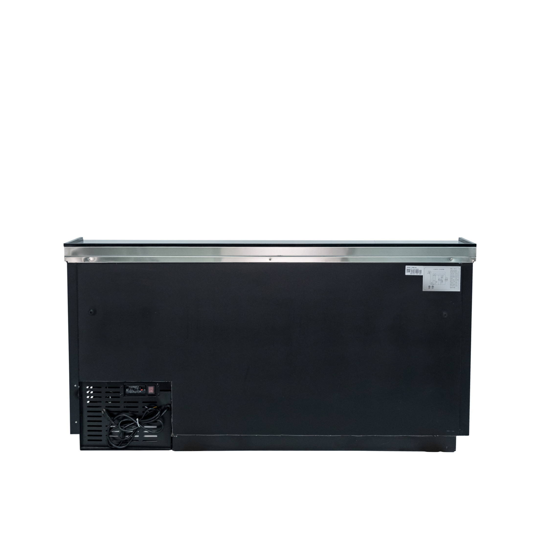 65 in. W 18 cu. ft. Sliding Door Beer Cooler in Black