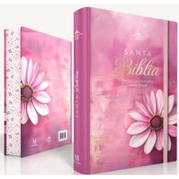 Biblia RVR60 065c Tapa Dura Flor rosa