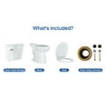 thumbnail image 6 of Two-Piece Toilets 1.28 GPF Two-Piece Elongated Siphonic Flush Toilet with Soft Close Seat,Universal Height ADA Cotton White 19"(Toilet Seat Included), 6 of 8
