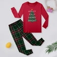 thumbnail image 2 of Toddler Christmas Pajamas for Kids Santa Pajamas Long Sleeve Crewneck Pullover Top Pants Set Holiday Pajamas Toddler Boys Pjs Size 3-4 Years, 2 of 4