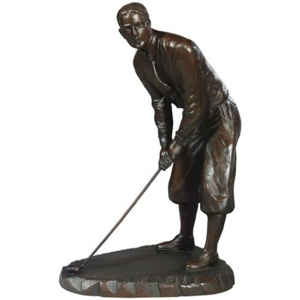 Sculpture Statue GOLF Traditional 30s Vintage Golfer Resin New Detailed