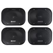 Sundown Audio E-68CX 6x8 in 90-Watt RMS Coaxial Car Stereo Speakers, Titanium Dome Tweeter, Polypropylene Cone, UV-Resistant Rubber Surround, Grilles Included, 4-Piece