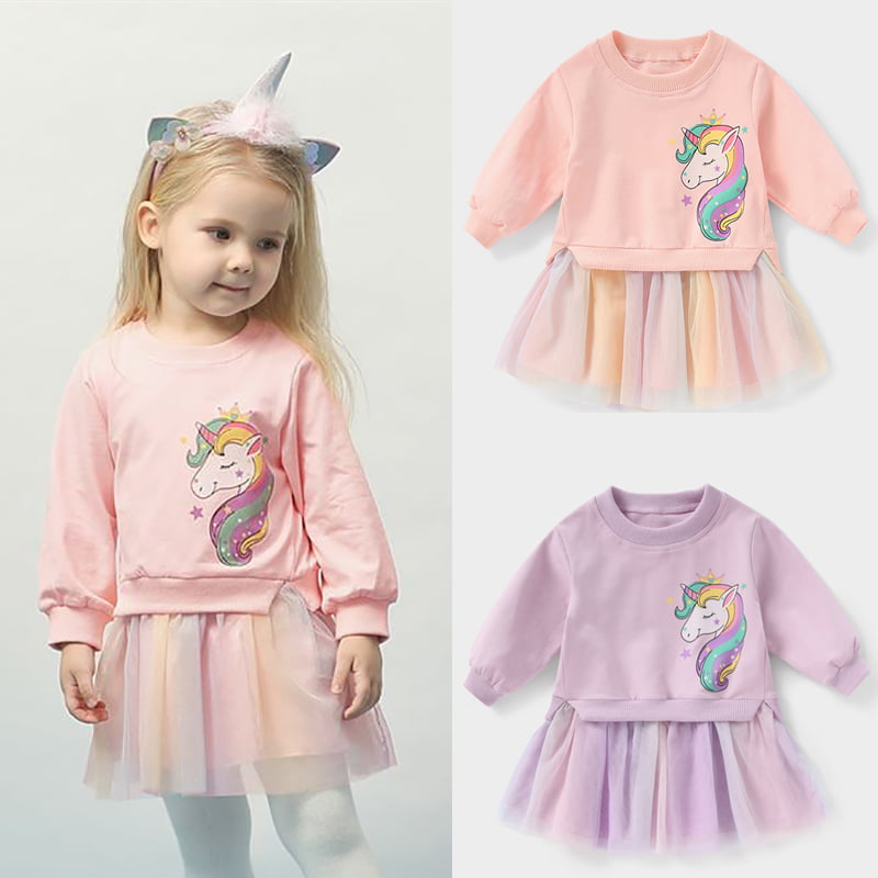 Princess Baby Unicorn Children's Clothing Girls Tutu Skirt Party Kids Clothes