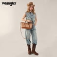 thumbnail image 3 of Wrangler Tote Bags for Women Medium Satchel Purse with Designer Braided Rope Top Handle, Khaki, 3 of 7