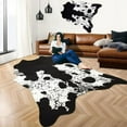 thumbnail image 4 of TWINNIS Cowhide Rug Faux Leather Rug Animal Print Rug, Carpet for Bedroom, Home Office, Living Room, Home Decor Mat,4.6ft×5.2ft,LE1-7, 4 of 7