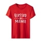 thumbnail image 5 of Fiudx Ofertas Relámpago Camiseta Holgada Estampada con Cuello Redondo y Manga Corta para Mujer, 5 of 5