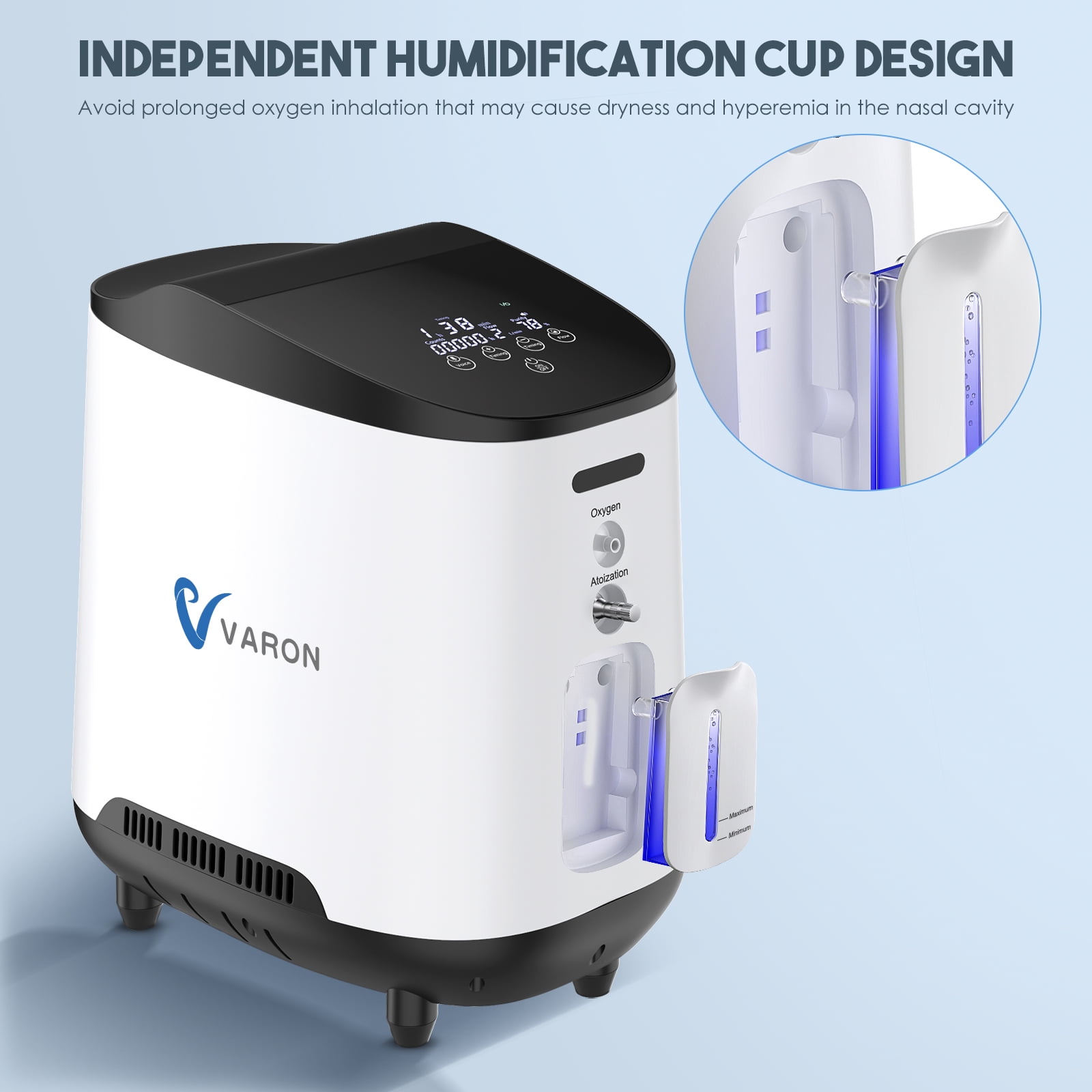 YANGKING Household&7L O2 Tube Machine,Quiet, 35-90% Concentration, Home Travel Use, RemoteControl