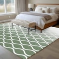 thumbnail image 4 of Non-Slip Rug Pad Rugs Morocco Art White Wave Stripe Rectangle Area Rugs 5x7Ft Soft Carpet Pads for Living Room Kids Room, Sage Green Color Ombre, 4 of 9