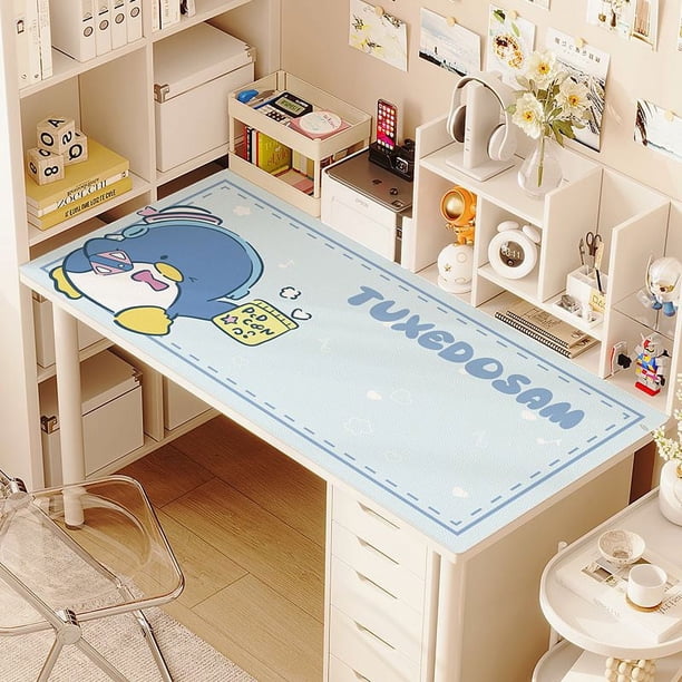 Tapete de escritorio Kawaii Hello Kitty impermeable Sanrio lindo dibujo animado Cinnamoroll Melody mantel de cuero Kuromi decoración de la habitación para niña