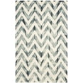 thumbnail image 2 of Safavieh Dip Dye Lara Distressed Wool Area Rug, Ivory/Gray, 6' x 9', 2 of 7