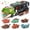 Green & Black, variant on JoyStone Dinosaur Truck Toy, 17 Inch Transport Carrier with Lights, Sounds & Mist Spray, Includes 6 Dinosaur Cars, Gift for Kids Ages 3-7