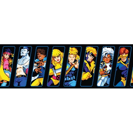 RoomMates Marvel's X-MEN ‘97 Pixel Art Black Peel and Stick Border